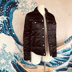 Tommy jeans shiny black puffer jacket size M